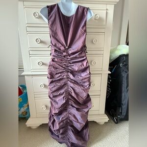 Cop-Copine Paris Elegant Purple Ruched Dress